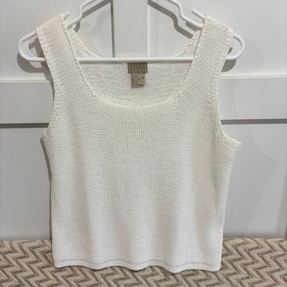 Sigrid Olsen Sport Lightweight Knit Cardigan Tank 2 Piece Set - Picture 6 of 7